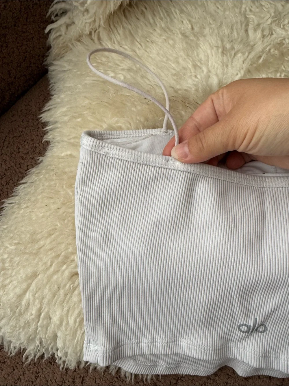 Alo Yoga Goddess Ribbed Bandeau Top